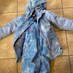 Girls snow pants and winter coat Land's End size 8